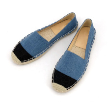 Jointed material Espadrille Flat Canvas Shoes sneaker loafers for women